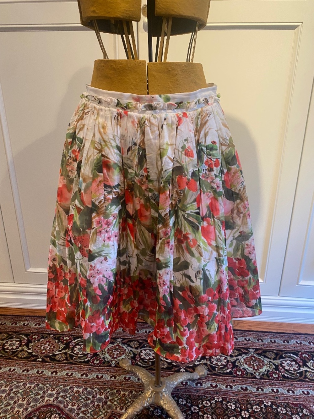 Red Valentino Floral Skirt